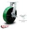 Service Caster 10 Inch Heavy Duty Green Poly on Cast Iron Caster with Brake and Swivel Lock SCC SCC-KP92S1030-PUR-GB-SLB-BSL - alternate 6
